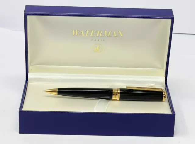 Waterman Exception Silm Lack Schwarz Innenausstattung Gold Bleistift 0,7 MM Bor