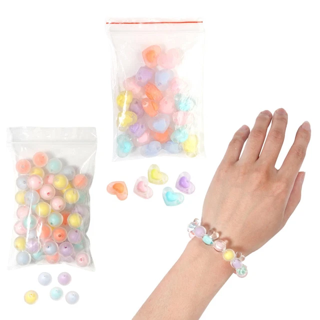 50 Stück Acryl-Perlen-Charm-Anhänger für Schmuckherstellung,
