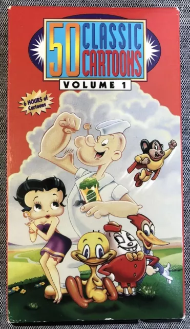 50 CLASSIC CARTOONS Volume 1 Animation VHS Tape 6 Hours of Cartoons $8. ...
