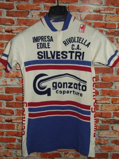 Maillot Vélo Haut Maillot Cyclisme Eroica Vintage 70'S Magl. Danois 100% Laine