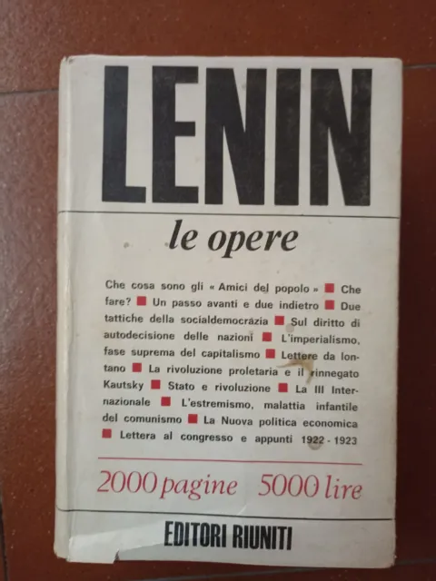 lenin - Le opere Editori Riuniti 1965 Prima Edizione