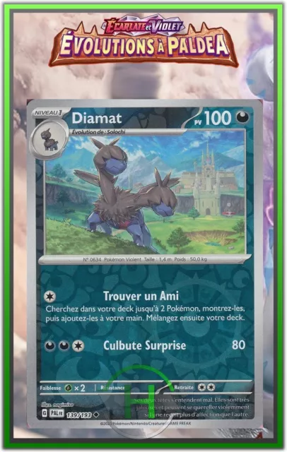 Diamat Reverse - EV2:Évolutions à Paldea - 139/193 - Carte Pokémon FR Neuve