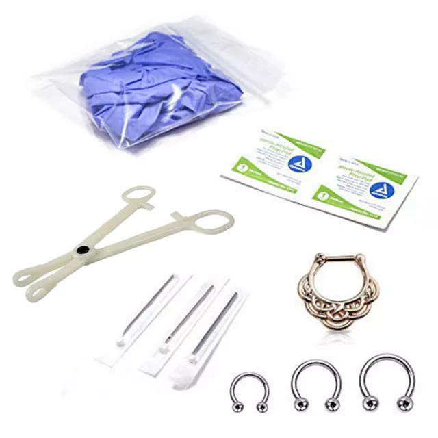 Professional Disposable Sterilized Industrial Piercing Kit 10pc