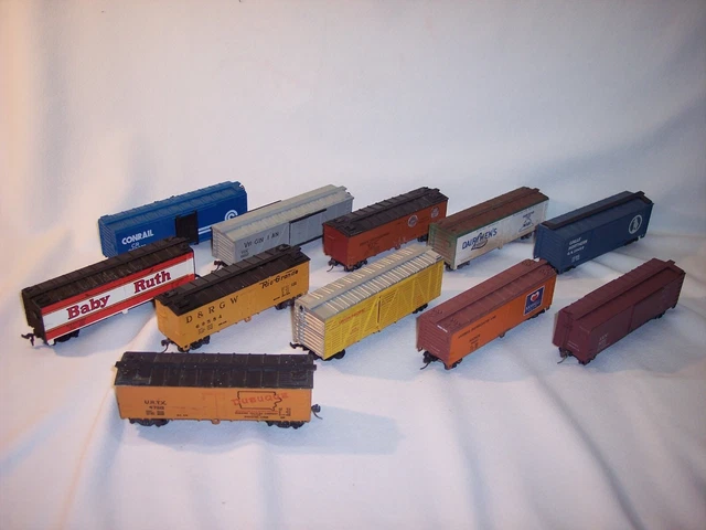 VINTAGE LOT HO Toy Train Box Freight Cars Cox Tyco Varney Morell Baby ...