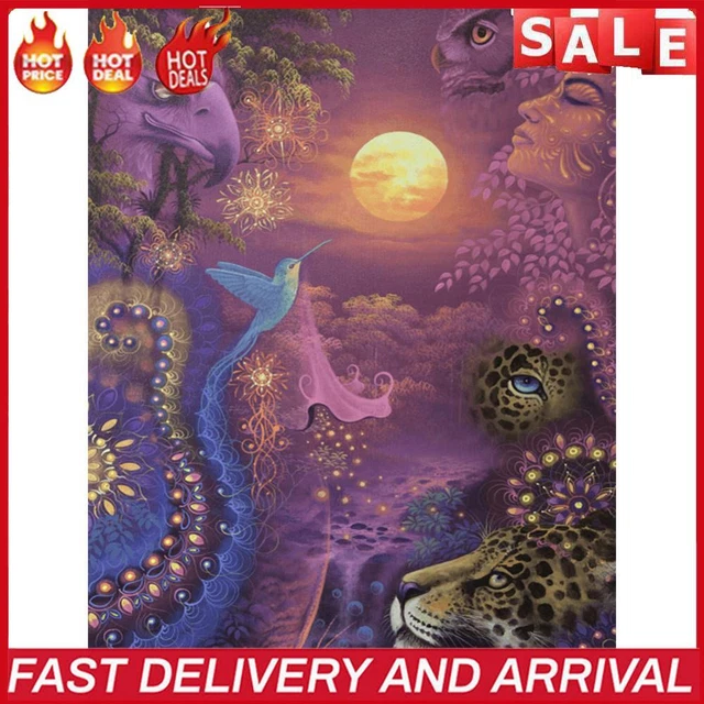 Forest Leopard Oil Paint By Numbers Kits DIY Handpainted on Canvas Wall Pictures