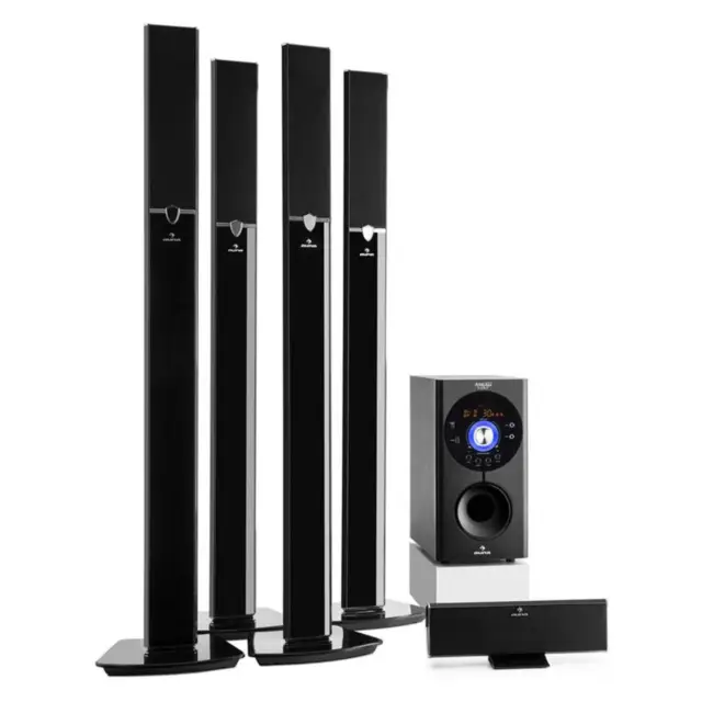 Heimkino System 5.1 Lautsprecher Surround Sound AUX 145W RMS Bluetooth USB SD