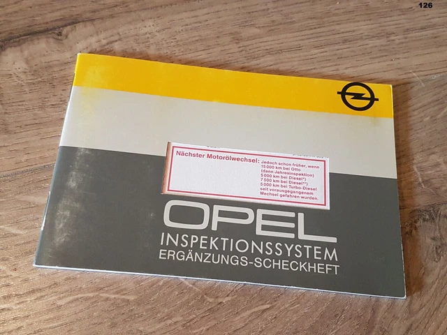 NUOVO libretto assegni Opel libretto di servizio 1984 bianco record senatore manta ascona cadetto