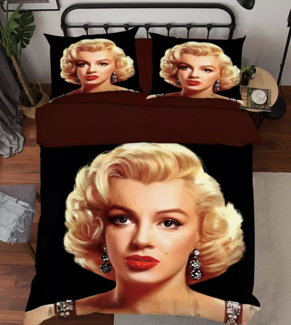 3D Elegante Marilyn Monroe KER33545 Funda de almohada edredón Doble Kay