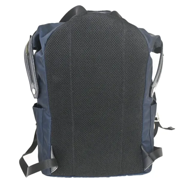 FENDI Logo BAG BUGS Monster Backpack Bag Nylon Leather Navy Blue Black 38YC986 3