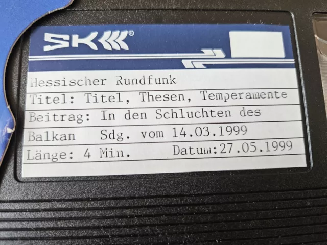 VHS: Beitrag In den Schluchten des Balkan - 14.3.1999 - Karl May - Orient -RAR