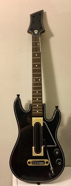 Activision Guitar Hero Power Wireless Black Xbox 360 PS3 No Dongle Gold Activision Guitar Hero Power Wireless Black Xbox 360 PS3 No Dongle Gold
