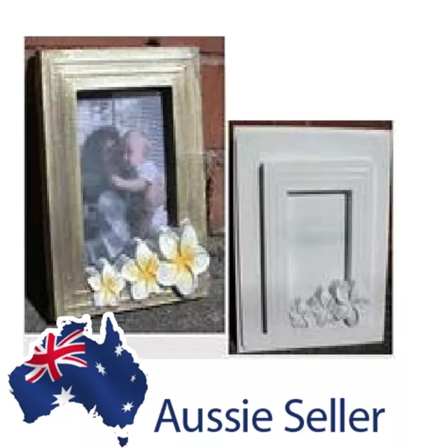 Frangipani Picture frame Plaster Mould 3301 - High Quality Plastic Hobby Mold