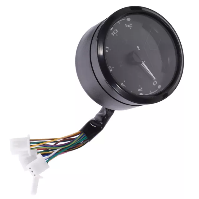 12000 RPM Tachometer Gauge LCD Digital Odometer Voltmeter Bike