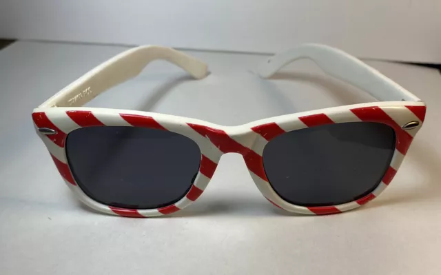 Vintage ‘80s TGI FRIDAY’S Iconic Red Striped Sunglasses Made In Taiwan ROC