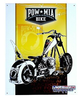 Choppers Biker Schild Motorrad Poster classic Pow Mia custombike Garage *773