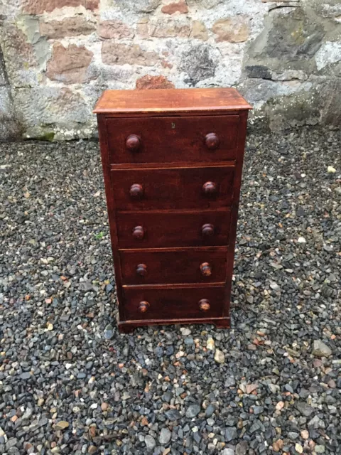 Victorian Chest of Drawers / Bedside Chest / Wellington Chest
