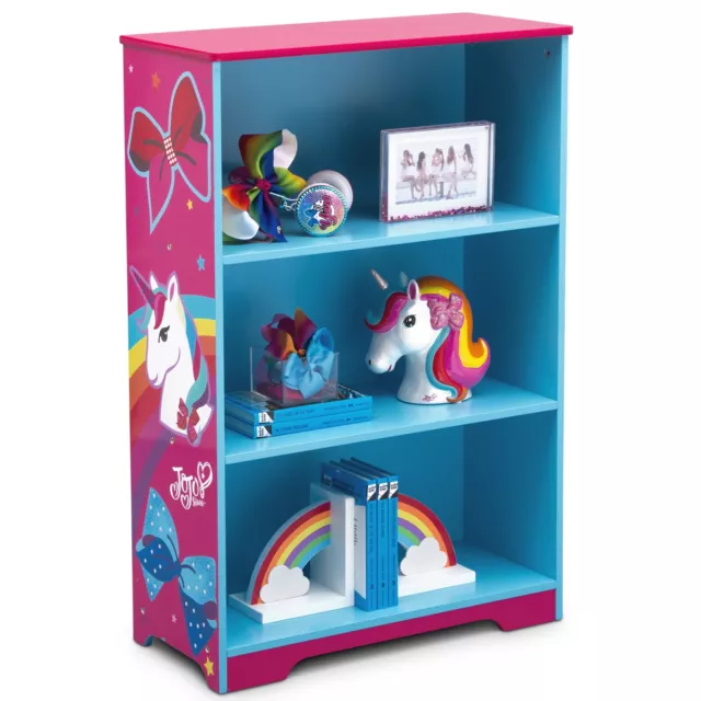 JoJo Siwa Deluxe 3-Shelf Bookcase by Delta Children, Greenguard Gold Certified