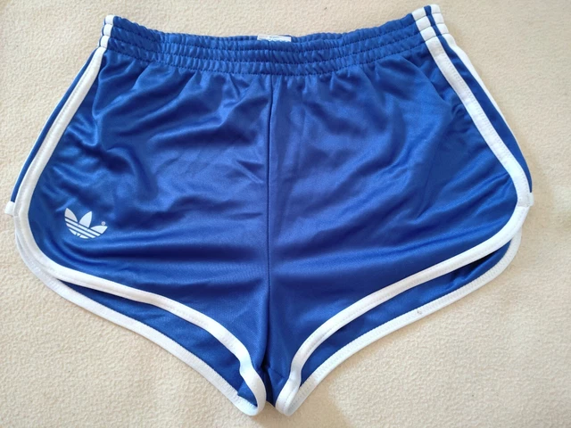 Pantaloncini Adidas Vintage anni '70/80 Ventex Blue Running Sprinter XS 26/28" RARI!!