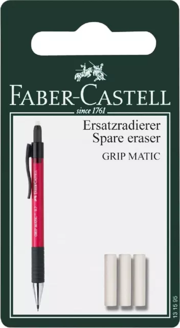 Faber-Castell Prise Matic Gomme Caoutchouc Recharges - Blanc - Paquet Blister De