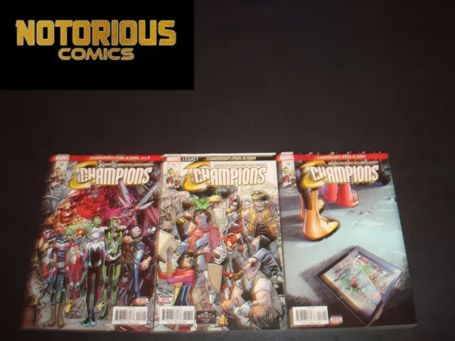 Champions 16 17 18 Complete Comic Lot Run Set Marvel Collection EXCELSIOR BIN