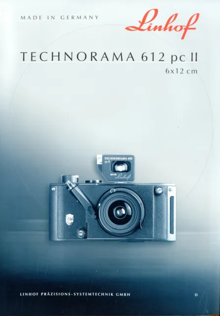 Linhof Technorama 612 pc II Kamera Prospekt 2002 8/02 brochure camera catalogue