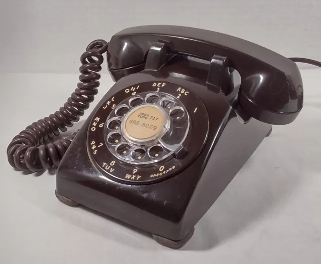 1956 BROWN Rotary Western Electric Bell System 500D w/ 13-ft Cord - Dates Match