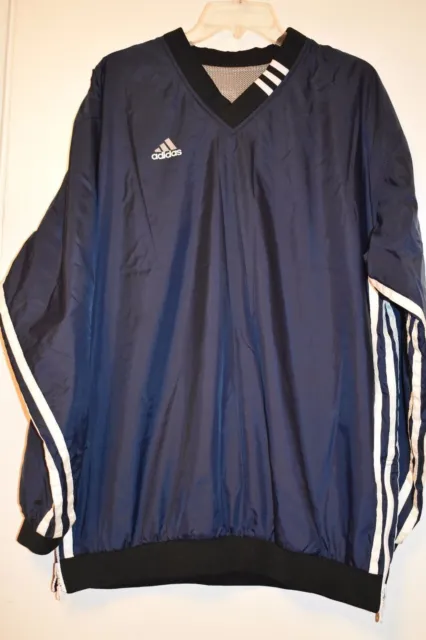 ADIDAS WINDBREAKER PULLOVER jacket size L vintage 90's $19.99 - PicClick