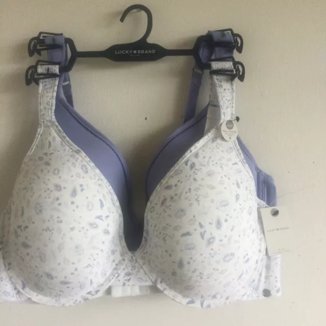 Lucky Brand 2-Pack Full Figure Bra With Comfort Straps Size 42D