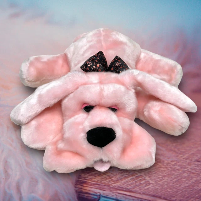 KIDS OF AMERICA Corp Pastel Pink Puppy Dog Plush Stuffed Animal Laying