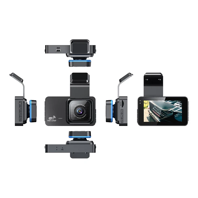 DUAL LENS DASH Cam HD 1296P Vehicle Recorders Loop Recording Wifi Audio ...