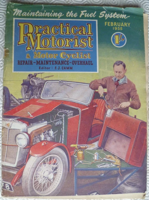 PRACTICAL MOTORIST & Motor Cyclist Magazine (Vol 1 No 10 February 1955 ...