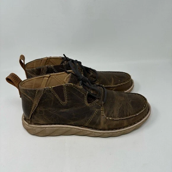 TONY LAMA MEN'S TLC505 Estancia Tan (Brown) LaceUp Mocc Toe Boots £32.