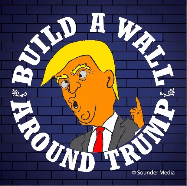 Build A Wall - Around Donald Trump -  Anti-Trump Funny Political Bumper Sticker