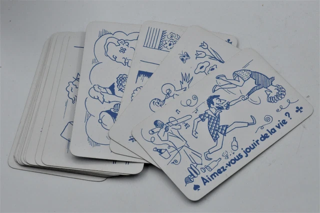 Jeu De Cartes Ancien Et Rare - Caricatures, Questions/réponses, Occasion