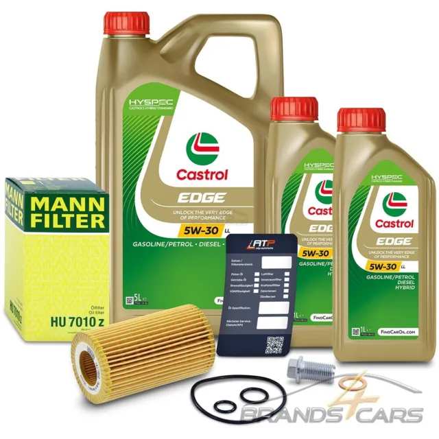 Mann-Filter Ölfilter+7L Castrol Edge 5W-30 Ll Für Mercedes Benz E-Klasse