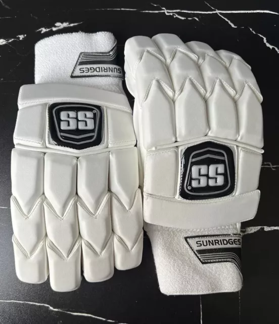 SS Ton White Cricket Batting Gloves -Adult Size Mens Size RH