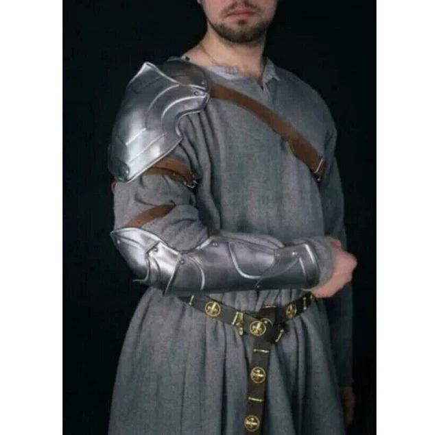 MEDIEVAL SHOULDER ARMOR Of Single Pauldron And Metal Bracer Knight
