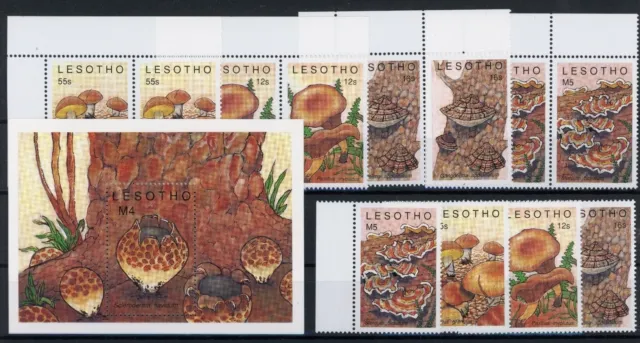 Lesotho 777-780, Paare, Block 64 postfrisch Pilze #JQ973