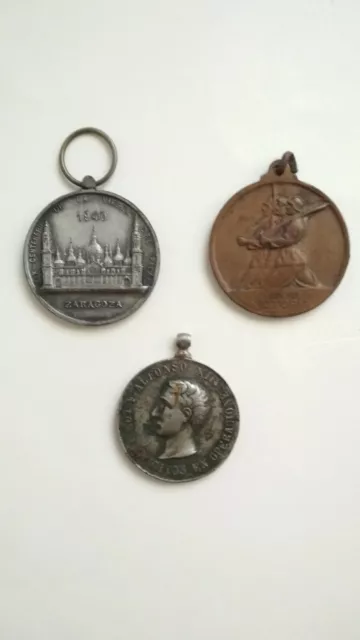 Lote de 3 medallas antiguas