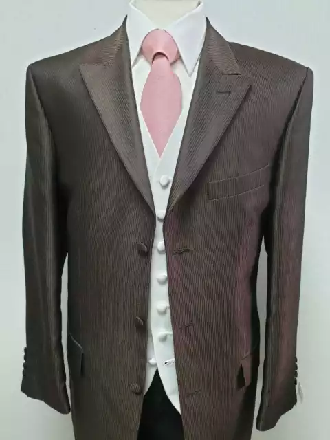 Mens Brown Wedding Evening Formal Smart Casual Suit Jacket - Bargain