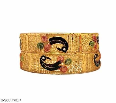 India Rajasthani Traditional Gold Plated Bangle Set for women Pack Of Two Bangle