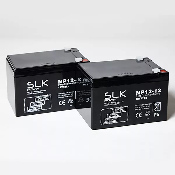 2 x 12v 12AH MOBILITY SCOOTER BATTERIES  for PRIDE GO GO ELITE  MOBILITY SCOOTER