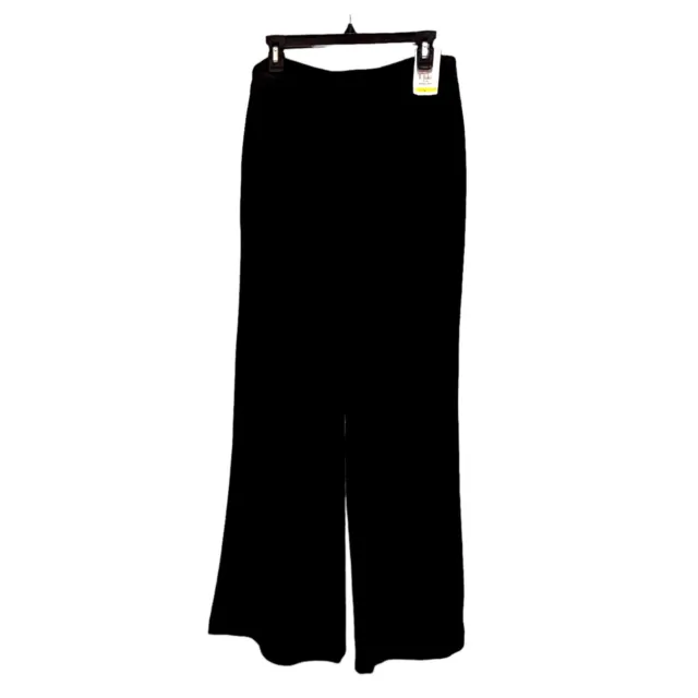 Nanette Lepore Womens Dress Pants Size 8 Wide Leg Trousers Black Crepe
