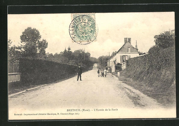CPA Breteuil, L´Entree de la Foret 1906