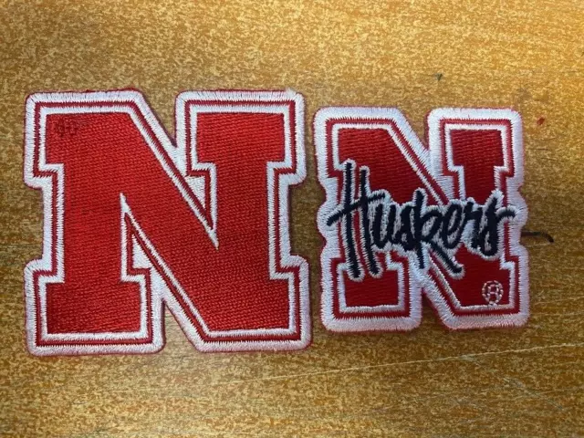 University of Nebraska Corn Huskers  Iron/Sew On Embroidered Patch Set Free Ship