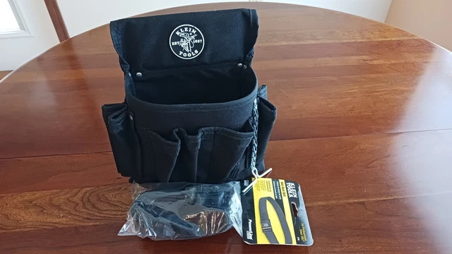 Klein Tools 5720 Powerline Series Electrician Tool Pouch Bag Belt, Black Klein Tools 5720 Powerline Series Electrician Tool Pouch Bag Belt, Black