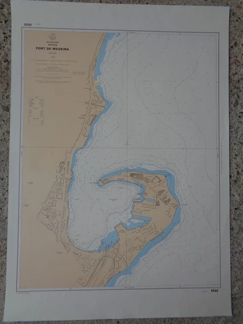 CARTE  MARINE / Port de Messina Sicilia  1981