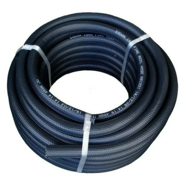 FIRE FIGHTING REEL BLACK HOSE PIPE PUMP 20mm 3/4 x 20m COIL SAFETY Australian