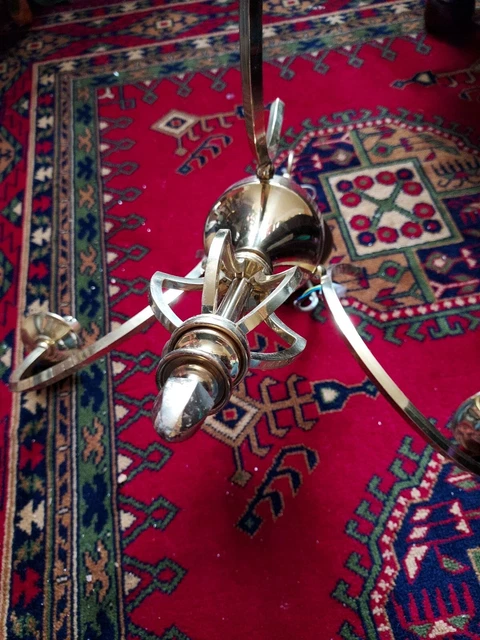 Solid brass 3 arm chandelier light fitting 3