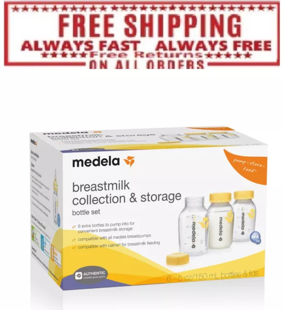 Medela Breast Milk Collection & Storage Bottles - 5 oz, 6 pack